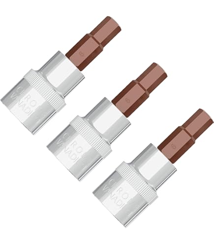 BRAZEN 6mm Hex Bit Socket/Allen Driver Three Pack (1/4